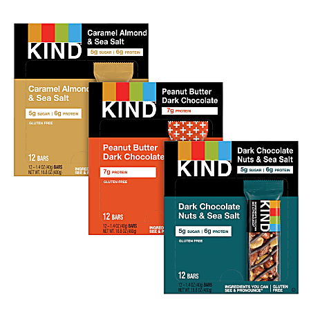 Example KIND snack bar varieties
