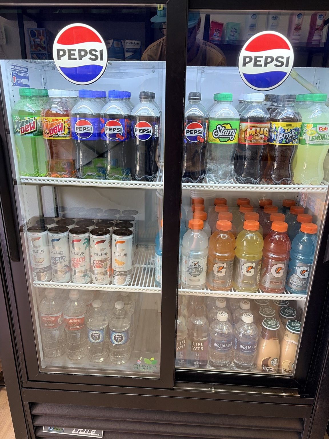 Sunny Side Market cooler stocked with cold drinks